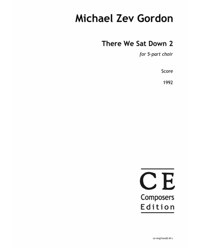 There We Sat Down 2 — Michael Zev Gordon