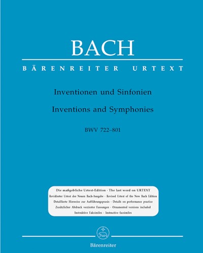 Inventions and Sinfonias, BWV 772-801 — 巴赫