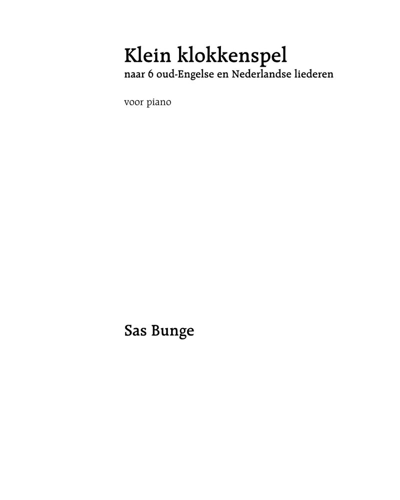 Klein Klokkenspel — Sas Bunge