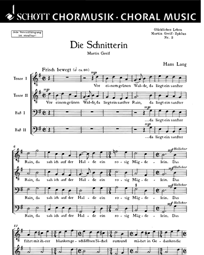 Glückliches Leben Martin Greif — Hans Lang
