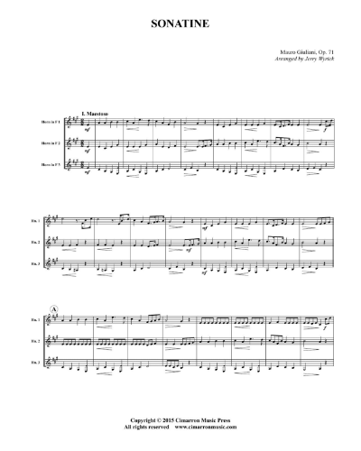 Sonatine, op. 71 — 毛罗·朱利亚尼
