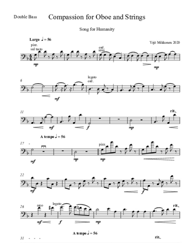Compassion - for Oboe and String Orchestra — Yrjö Mikkonen