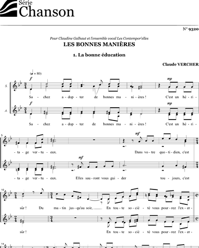 Les bonnes manières — Claude Vercher