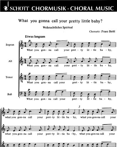 Zwei weihnachtliche Spirituals — Franz Biebl