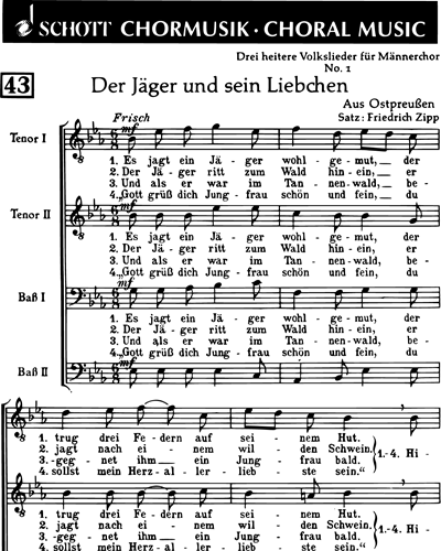 Drei heitere Volkslieder — Friedrich Zipp