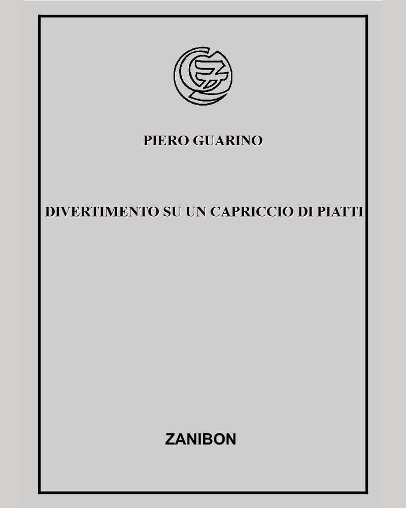 Divertimento su un capriccio di piatti — Piero Guarino