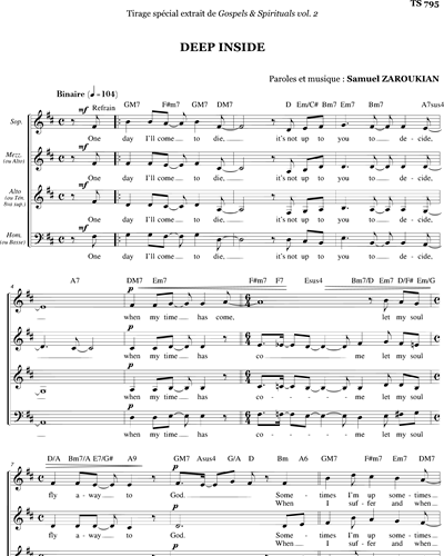 Deep Inside - ext Gospels et Spirituals 2 — Samuel Zaroukian
