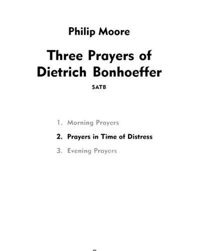 Morning Prayers (No. 1 from 'Three Prayers of Dietrich Bonhoeffer') — Philip Moore