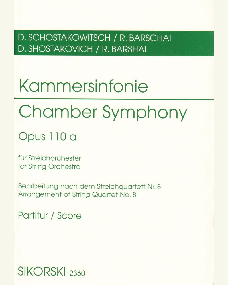 Chamber Symphony, op. 110a — Dmitri Shostakovich