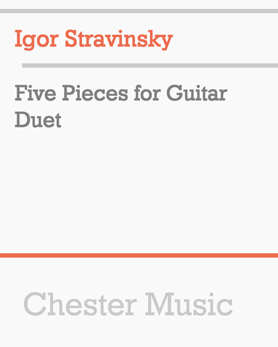 Five Pieces for Guitar Duet — 斯特拉文斯基