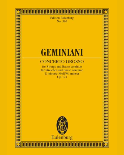 Concerto grosso E minor — Francesco Geminiani