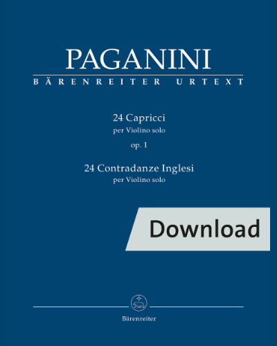 24 Capricci, op. 1 / 24 Contradanze Inglesi for Violin solo — 帕格尼尼