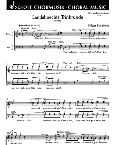 Drei Landsknechtslieder — Hilger Schallehn