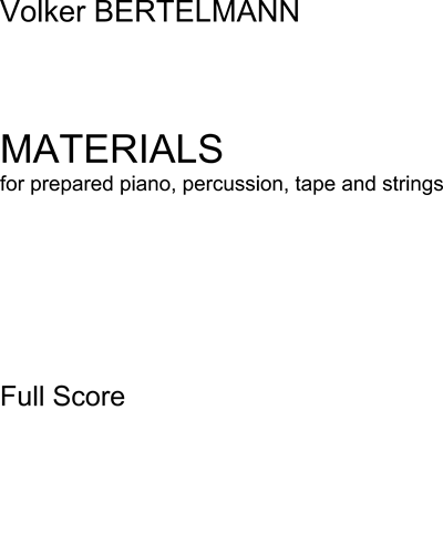 Materials — Volker Bertelmann