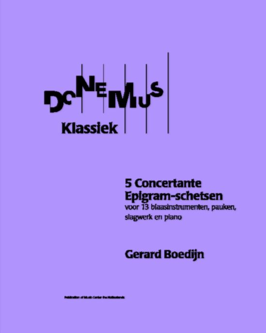 Five Concert Epigram Sketches, op. 159 — Gerard Hendrik Boedijn