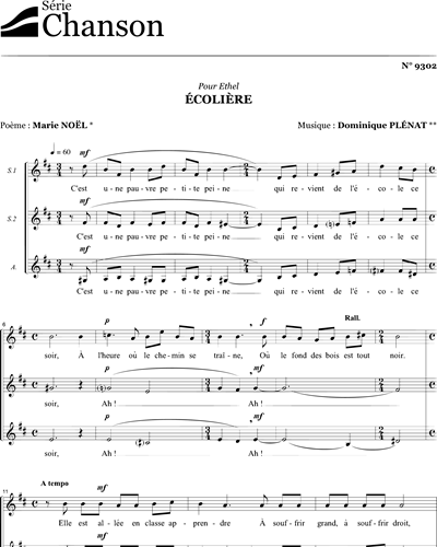 Écolière — Dominique Plénat