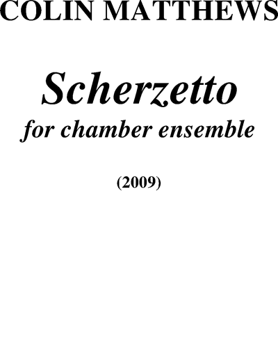 Scherzetto — Colin Matthews