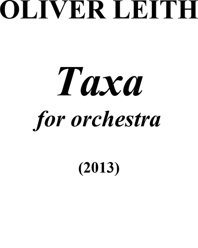 Taxa — Oliver Leith