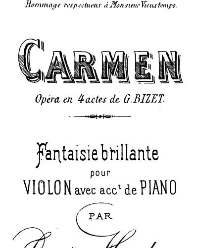 Fantaisie Brillante on Bizet's 'Carmen', op. 3 no. 3 — Jenõ Hubay