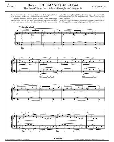 The Reaper's Song (No. 18 from 'Album for the Young', op. 68) — 舒曼