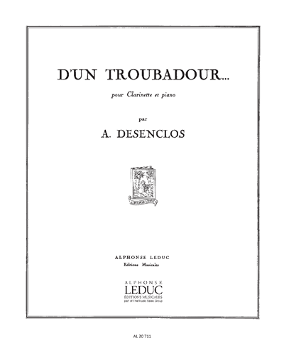 D'un Troubadour... — Alfred Desenclos