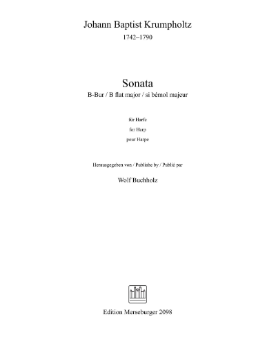 Sonata in B-flat major — Jan Křtitel Krumpholtz
