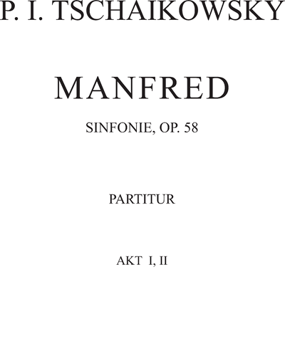 Manfred, op. 58 — 柴可夫斯基