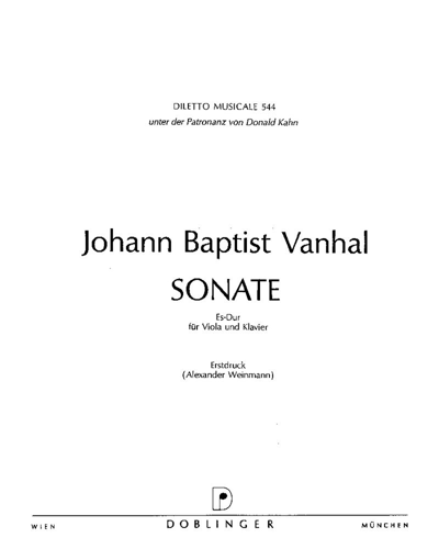 Sonata in E-flat major — 万哈尔