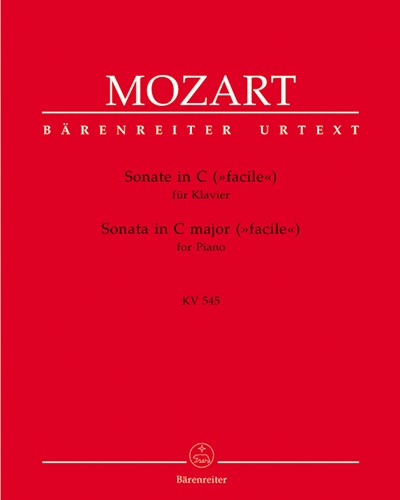 Piano Sonata in C major, K. 545 'Facile' — 莫扎特