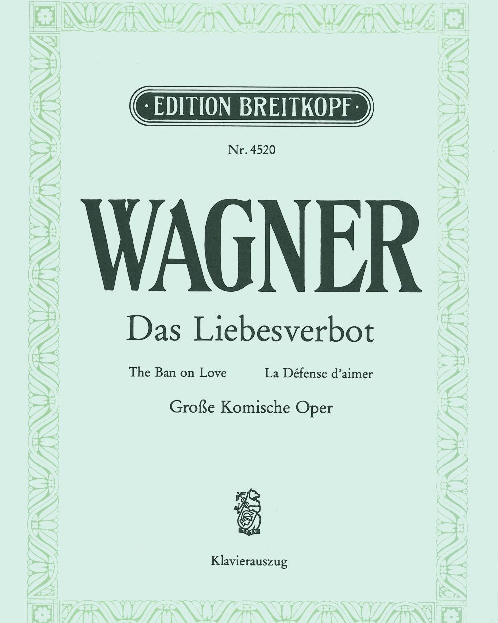 Das Liebesverbot WWV 38 — 瓦格纳