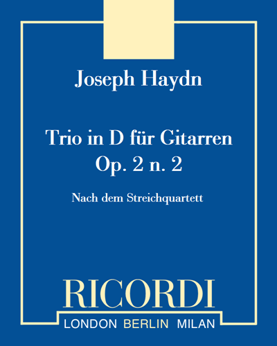Trio in D major, op. 2 no. 2 — Joseph Haydn