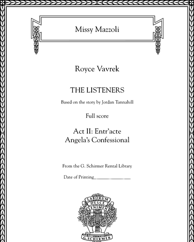 Angela’s Confessional (from "The Listeners") — Missy Mazzoli