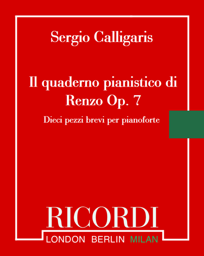 Il quaderno pianistico di Renzo, op. 7 — Sergio Calligaris