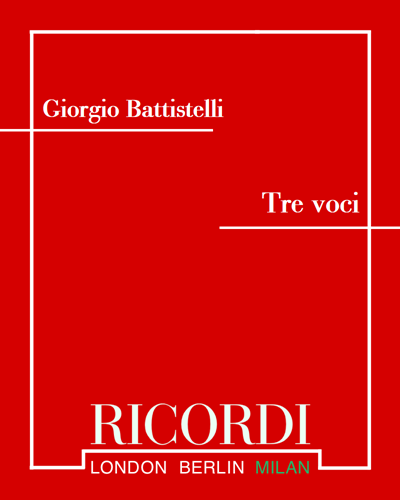Tre voci — Giorgio Battistelli