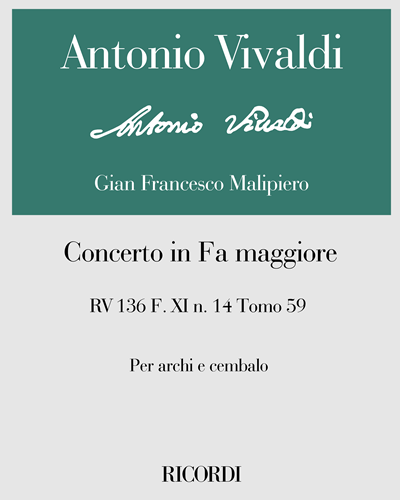 Concerto in F major, op. RV 136, F. XI No. 14, Vol. 59 — 维瓦尔第