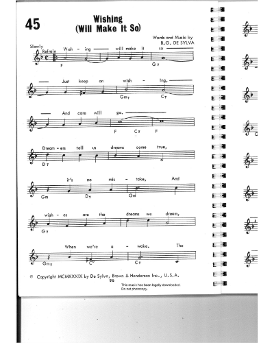 Wishing (Will Make It So) — Buddy DeSylva