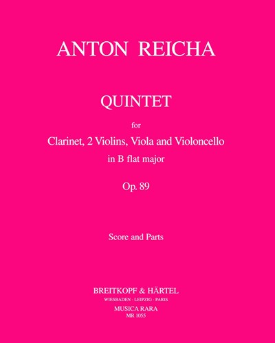 Quintet in B-flat major, op. 89 — 雷哈