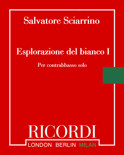 Esplorazione del bianco I — Salvatore Sciarrino