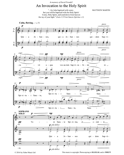 An Invocation to the Holy Spirit — Matthew Martin