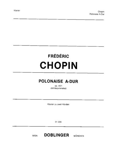 Polonaise in A major, op. 40 No. 1 — Frédéric Chopin