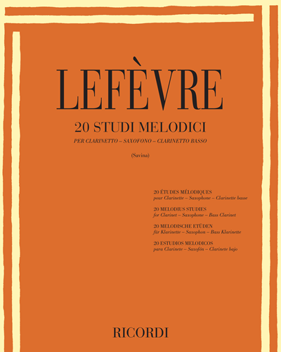 Twenty Melodic Studies — Jean-Xavier Lefèvre