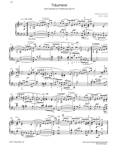 Träumerei (from 'Scenes Of Childhood, op. 15') — Robert Schumann