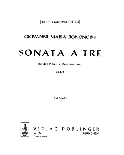Sonata a Tre in D minor, op. 1/6 — Giovanni Maria Bononcini