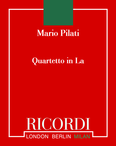 Quartet in A major — Mario Pilati