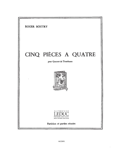 Five Pieces for Four — Roger Boutry