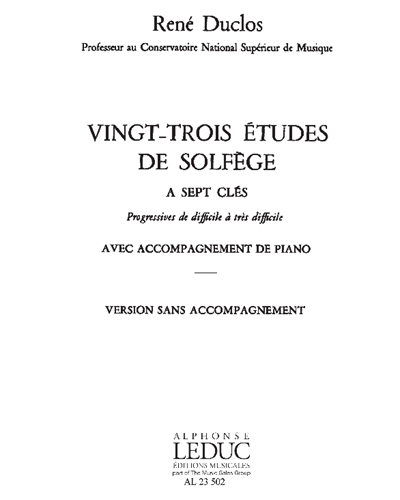 Twenty-three Études de Solfège in Seven Clefs — René Duclos