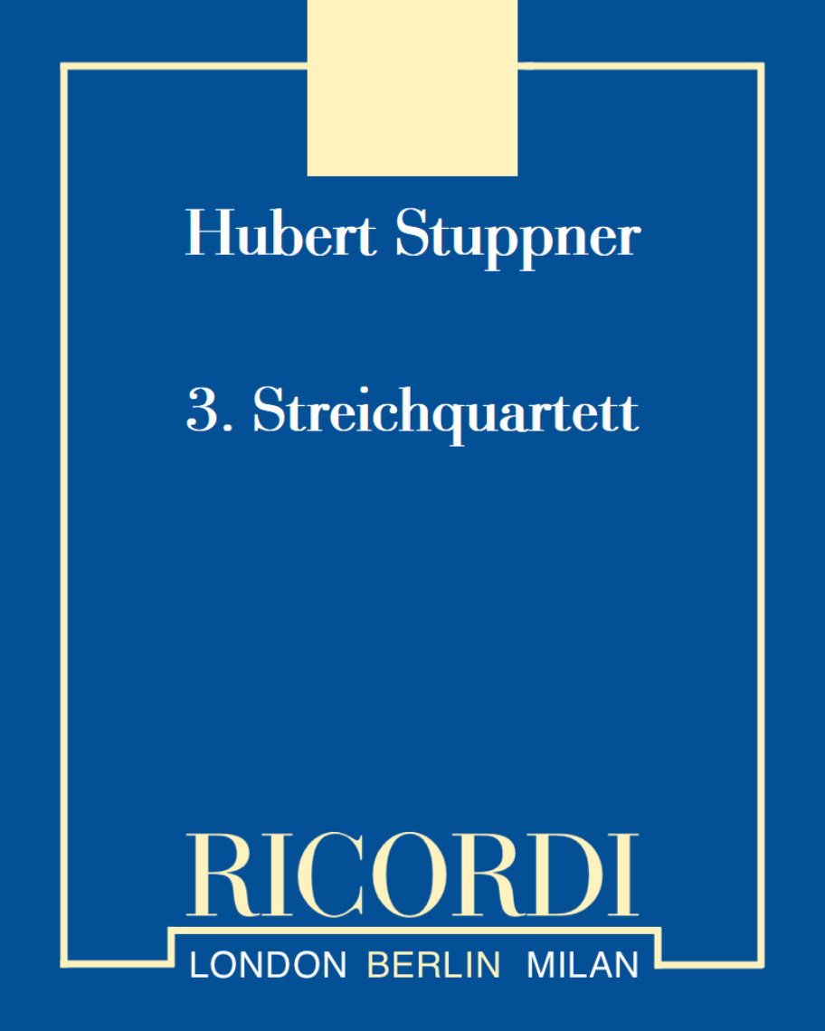 String Quartet No. 3 — Hubert Stuppner