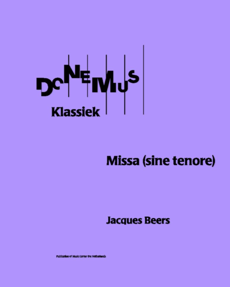 Missa (sine tenore) — Jacques Beers