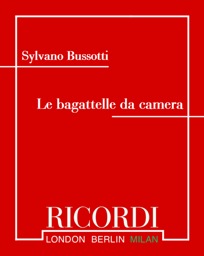 Le bagattelle da camera — 西尔瓦诺·布索蒂