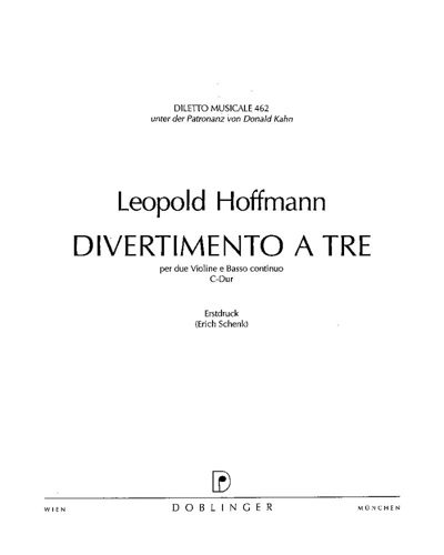 Divertimento a Tre in C major — Leopold Hofmann